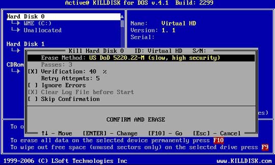 Active@ KillDisk DOS Application 2